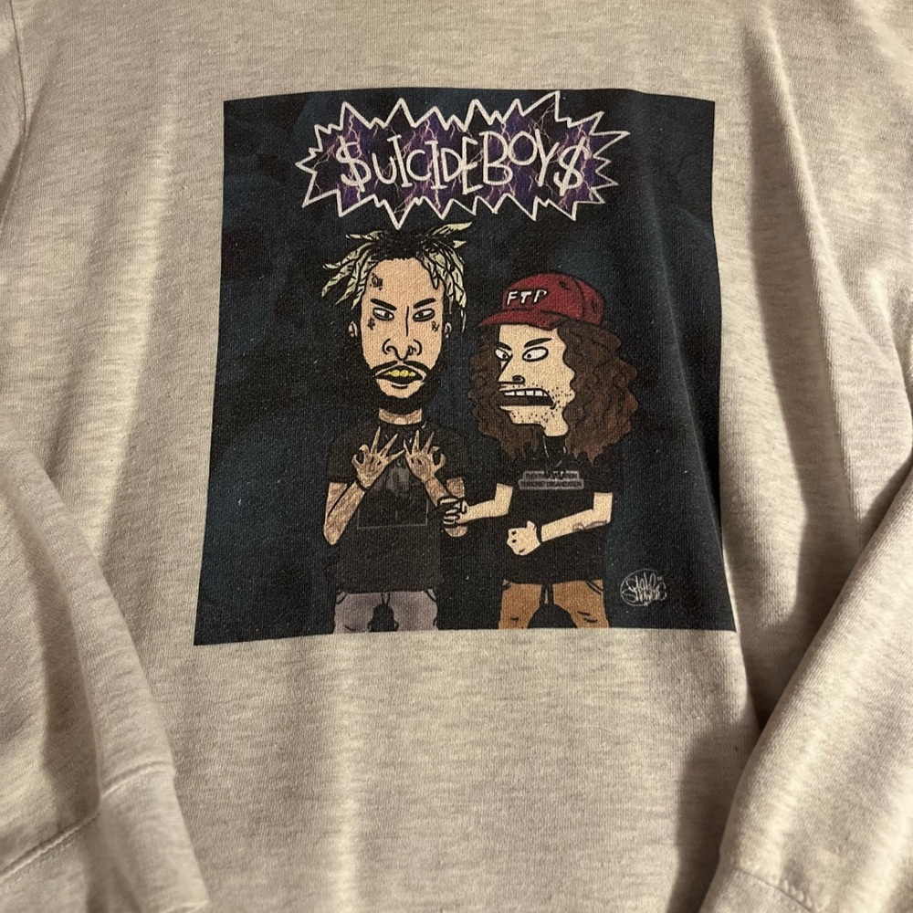 Suicideboys x beavis and butthead Crew Neck